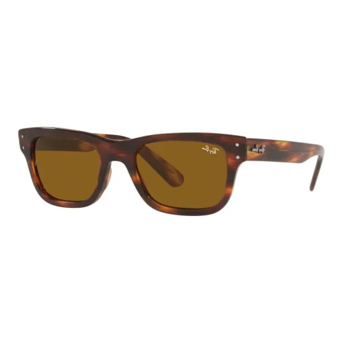 RayBan Acetate Square Sunglasses Men's Brown
