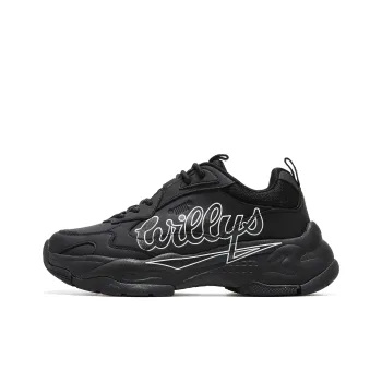JEEP SPIRIT Anti Slip Wear Resistant Water Resistant Height Increasing Low Top Chunky Sneakers Men's Black