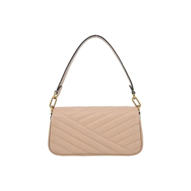 TORY BURCH Kira Leather Portable Crossbody Bag, Shoulder Bag Trumpets Women's Light Desert Brown-2