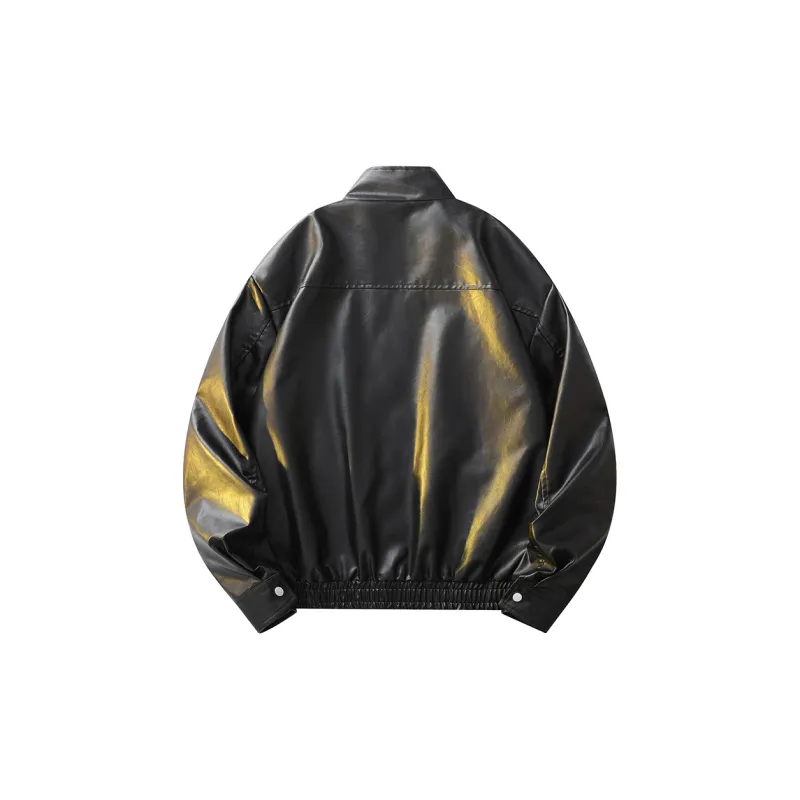 Qnxeey Leather Jackets Unisex-1