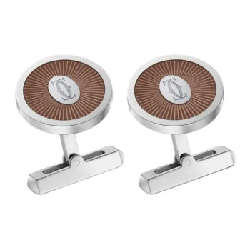 CARTIER Palladium-Plated Cufflinks Unisex Silver