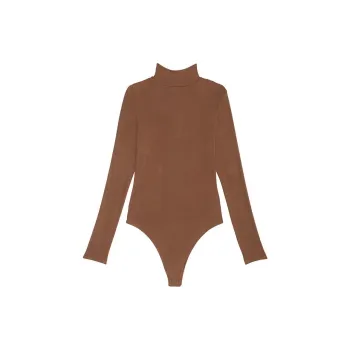 Victoria's Secret Ribbed Modal Mock Neck Long Sleeve Bodysuit / MOUSSE Jumpsuit Women's Mousse