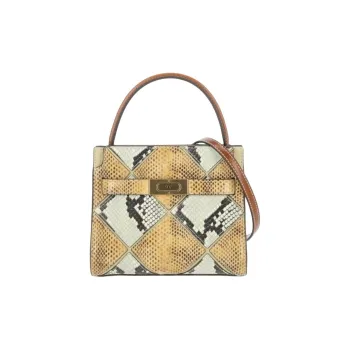 TORY BURCH Embossed Leather Shoulder Bag Crossbody Bag Handbag Women's Multicolor