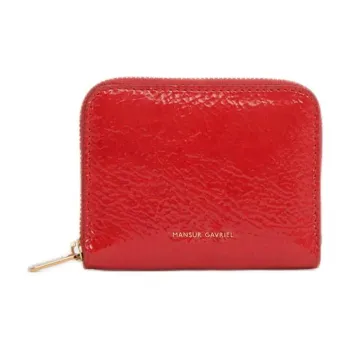 MANSUR GAVRIEL Logo stamp Patent finish Zip Wallet