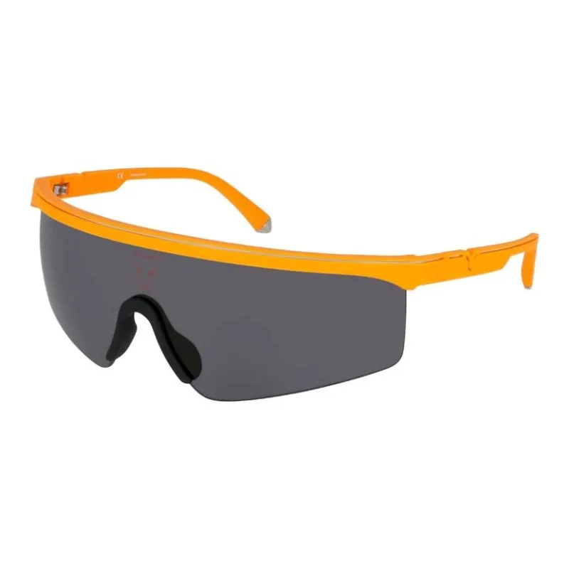 Police Injection Molded Plastic Irregular Shape Sunglasses Men's Orange-0