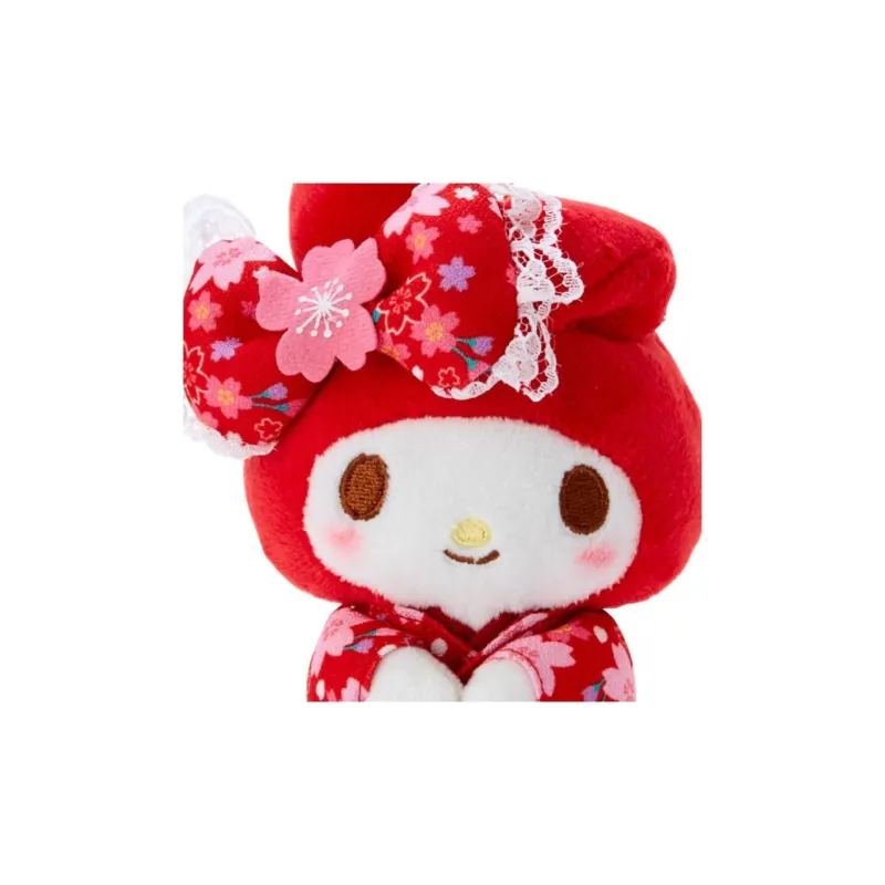 Sanrio My Melody Cherry Blossom Kimono Collection Dolls Plush Pendant 16cm High-3