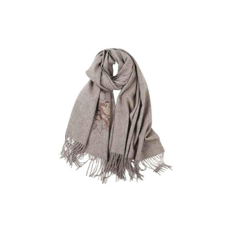 Shanghai Story 100% Sheep Wool Shawls Women's Encounter The Bloom, Nude-20