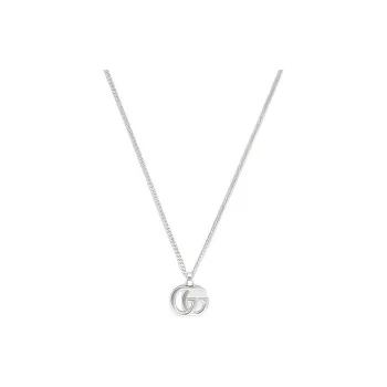 GUCCI 925 Sterling Silver Necklaces Unisex Silver