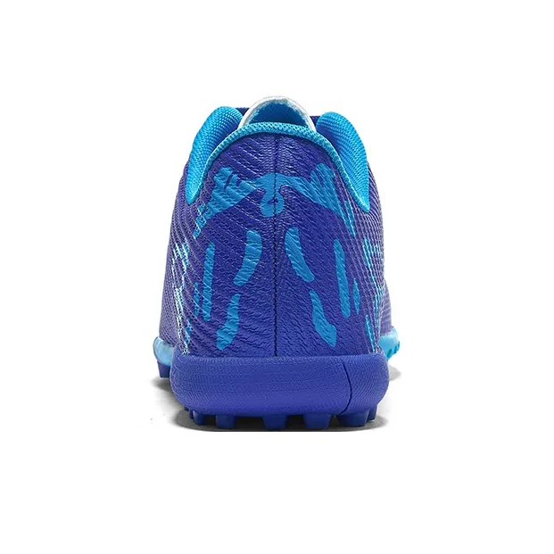 Warrior Artificial Ground Wear resistant Lightweight Breathable And Non slip. Soccer Shoes Unisex Royal Blue-1
