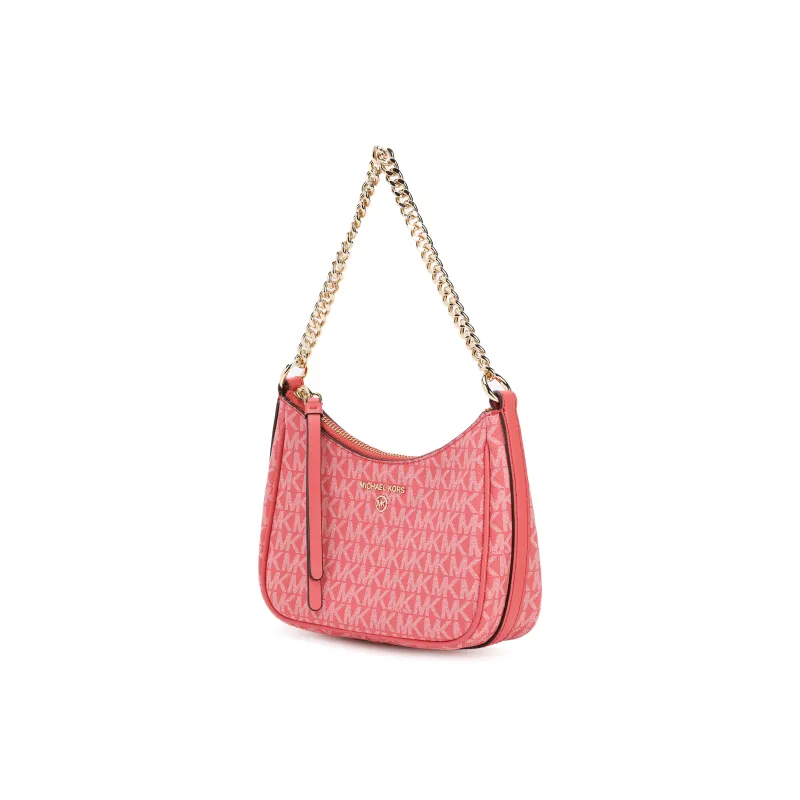 MICHAEL KORS Jet Set Charm Leather Trim Shoulder Bag, Handbag, Shoulder Bag Trumpets Women's Pink-2