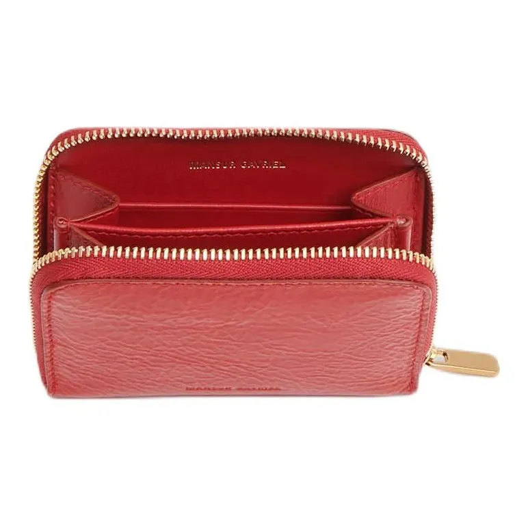 MANSUR GAVRIEL Logo stamp Patent finish Zip Wallet-2