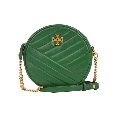 TORY BURCH Kira Leather Shoulder Bag Women's Green