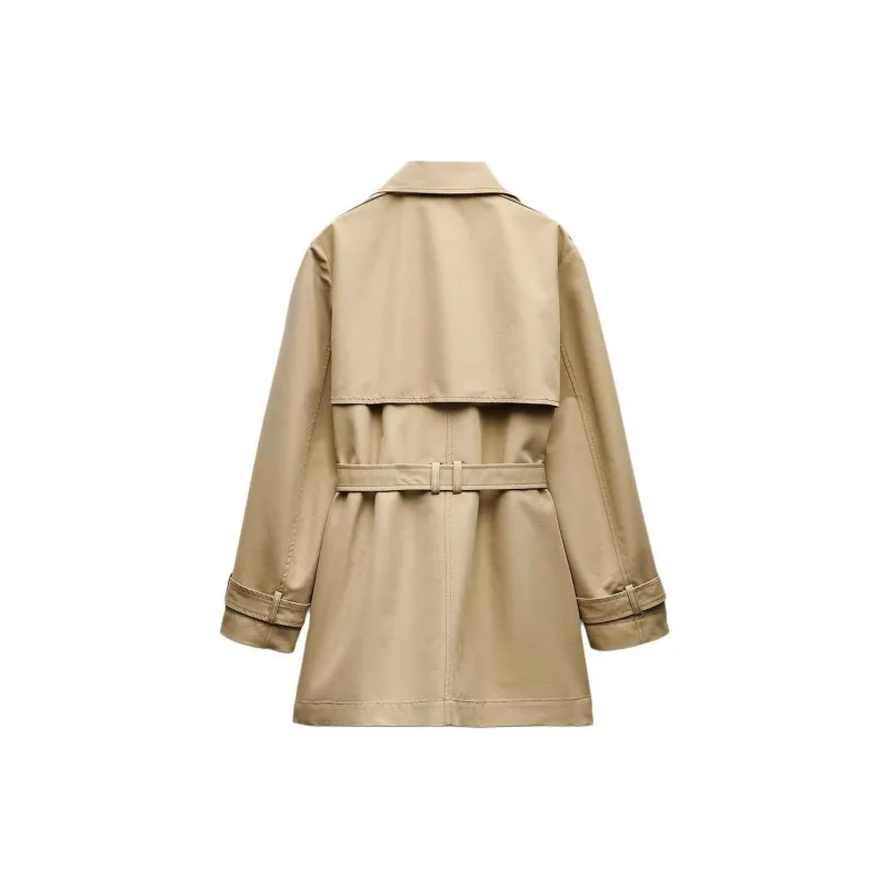 ZARA Trench Coat Women's Light Brown-1