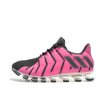 Adidas Springblade Pro Anti Slip Wear Resistant Low Top Running Shoes Unisex Pink Black