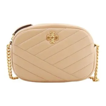 TORY BURCH Kira Leather Camera Bag, Crossbody Bag, Shoulder Bag Women's Camel