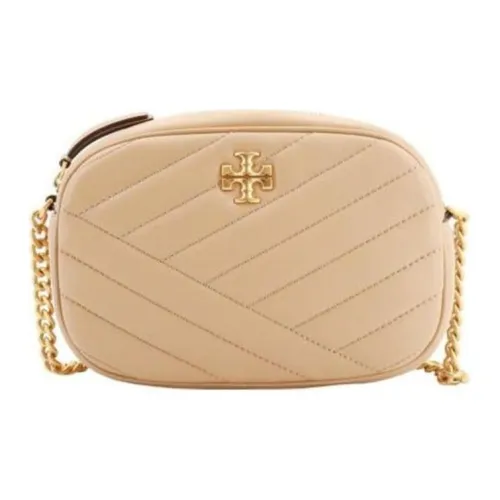 TORY BURCH Kira Leather Camera Bag, Crossbody Bag, Shoulder Bag Women's Camel