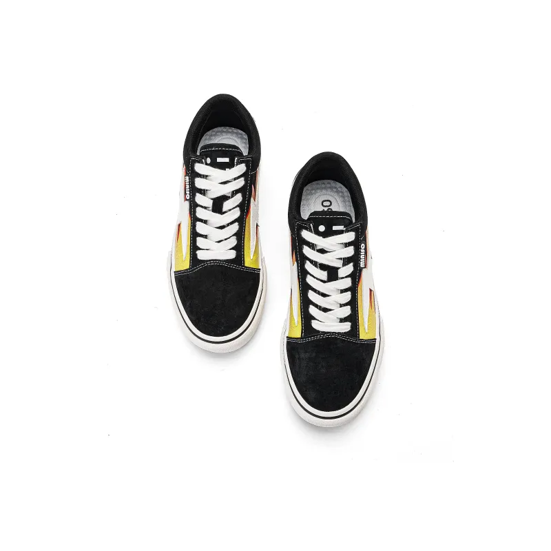 MINISO Lightning M Series Low-Top Skateboard Shoes Unisex Flame Black-3