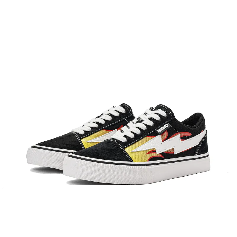 MINISO Lightning M Series Low-Top Skateboard Shoes Unisex Flame Black-2
