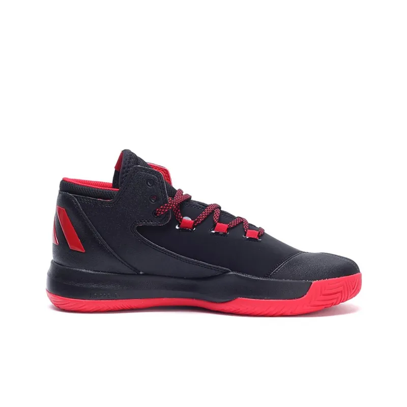 Adidas D Rose Menace 2 Anti Slip Wear Resistant Mid Top Basketball Shoes Men's Black Red-1