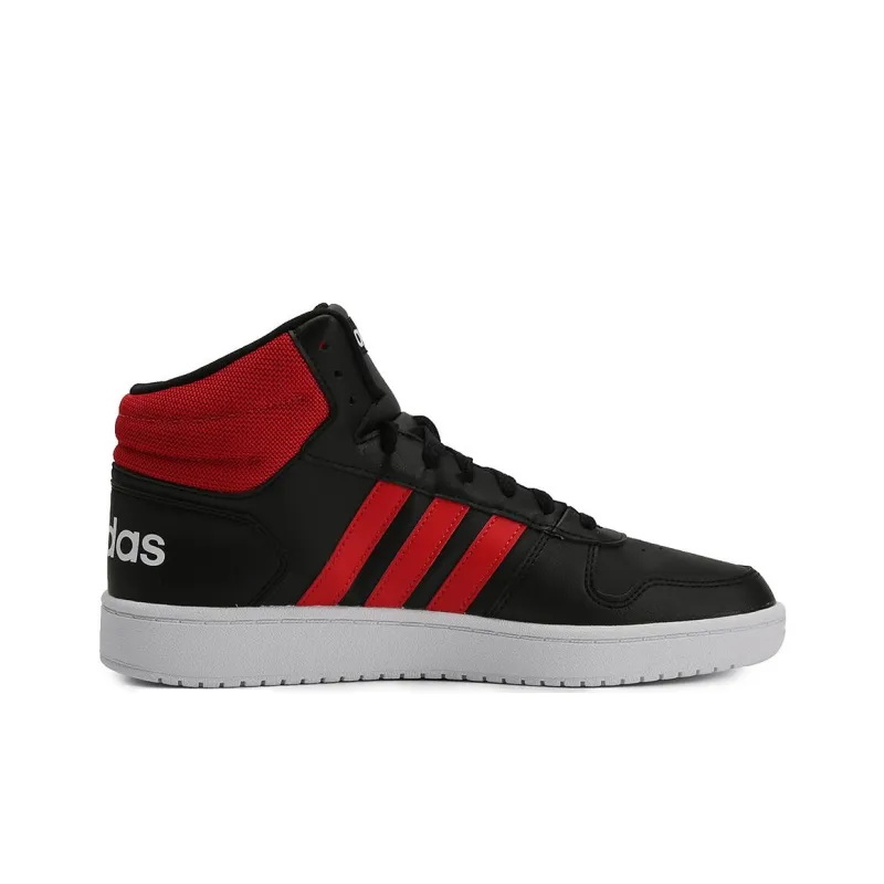 Adidas Hoops 2.0 Wear-Resistant High-Top Basketball Shoes Men's Black-1