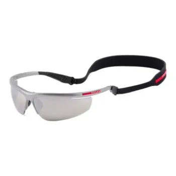 PRADA Acetate Nylon Browline Sunglasses Men's Gray