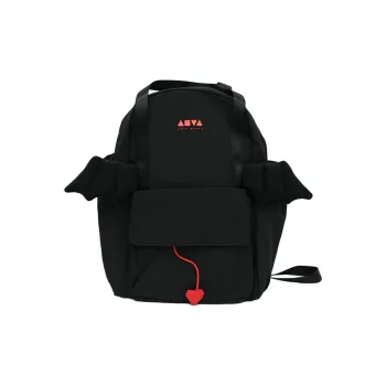 Anta Nylon Fabric Backpack Regular Unisex Basic Black/Jasper Green