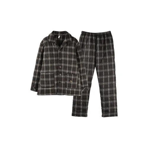 Qin Jing Pajama Set Men's Brown