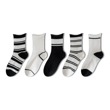 AUGUST Mid Calf Socks Women's 5 Pack Mixed Color