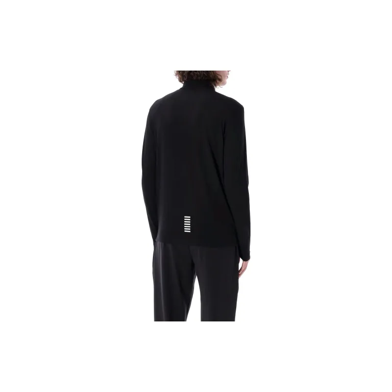 EMPORIO ARMANI Logo Printed Long Sleeved Polo Shirt-1