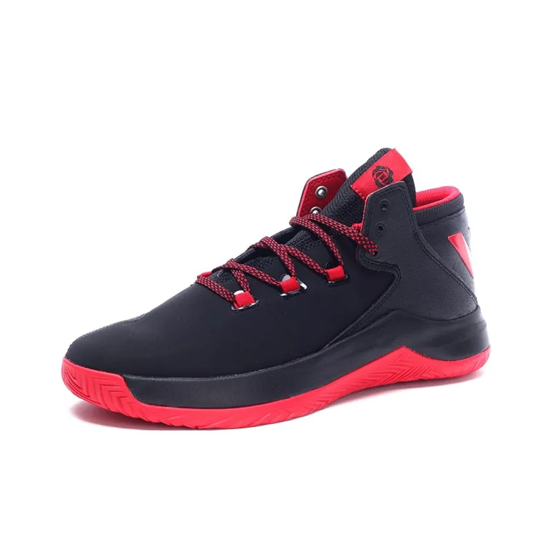 Adidas D Rose Menace 2 Anti Slip Wear Resistant Mid Top Basketball Shoes Men's Black Red-2