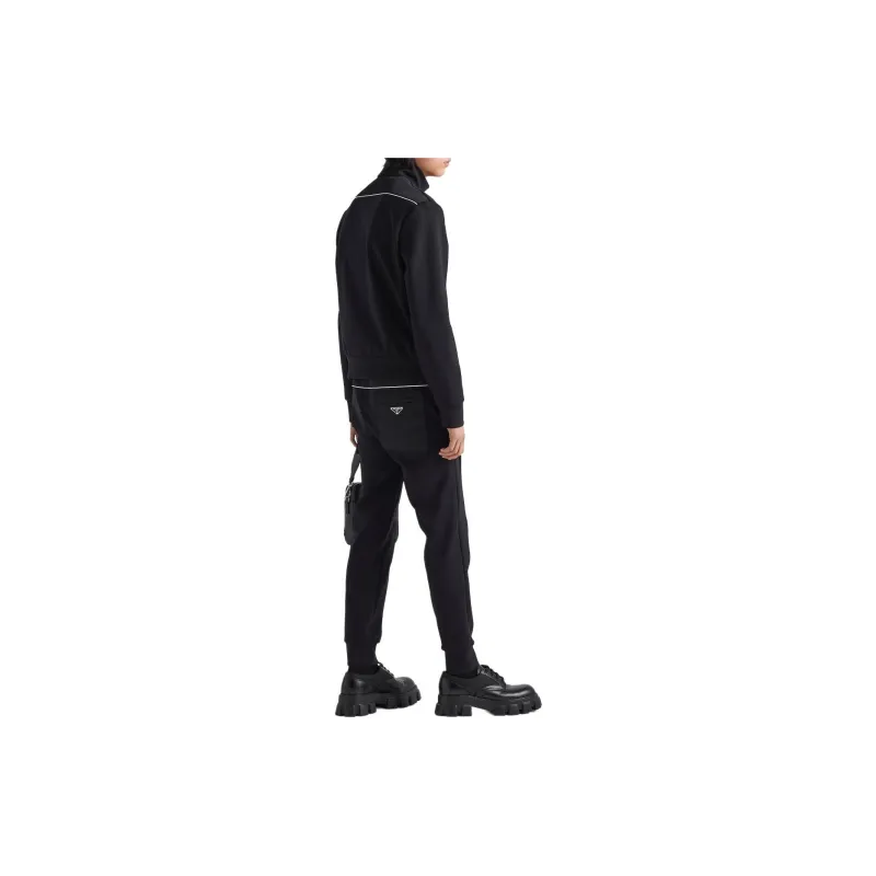 PRADA Re Nylon Triangle logo Sweatpants-2