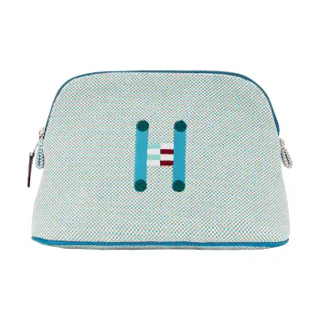 HERMES Bolide Cotton Storage Bag Mini Unisex Cyan Plus Lure