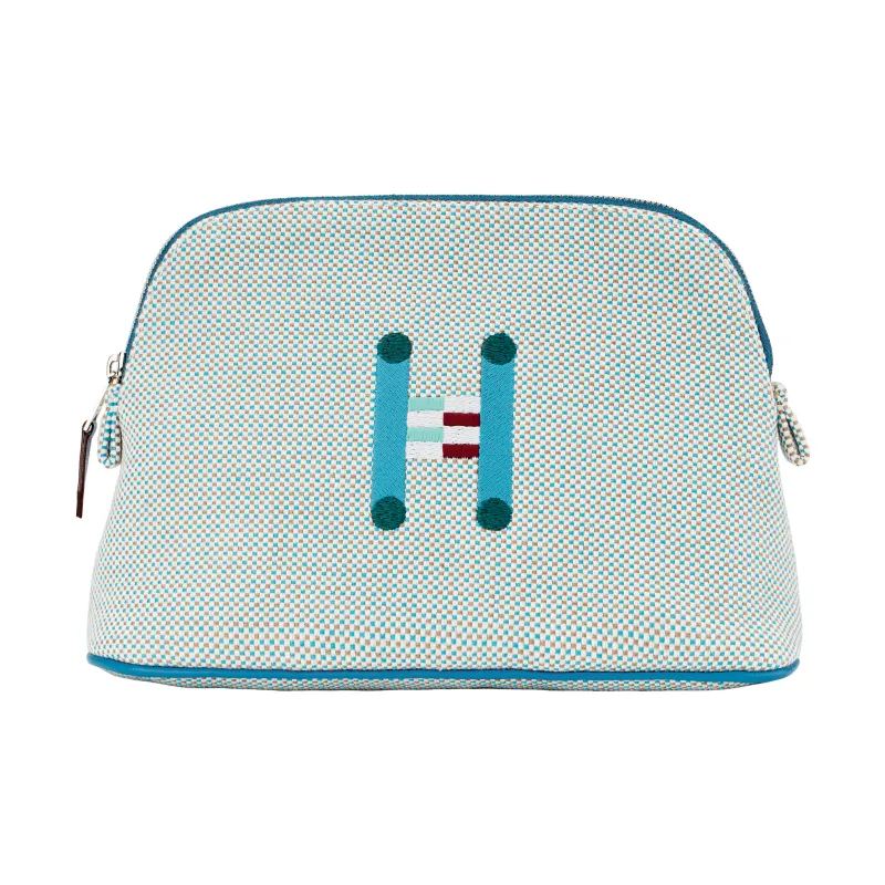 HERMES Bolide Cotton Storage Bag Mini Unisex Cyan Plus Lure-0