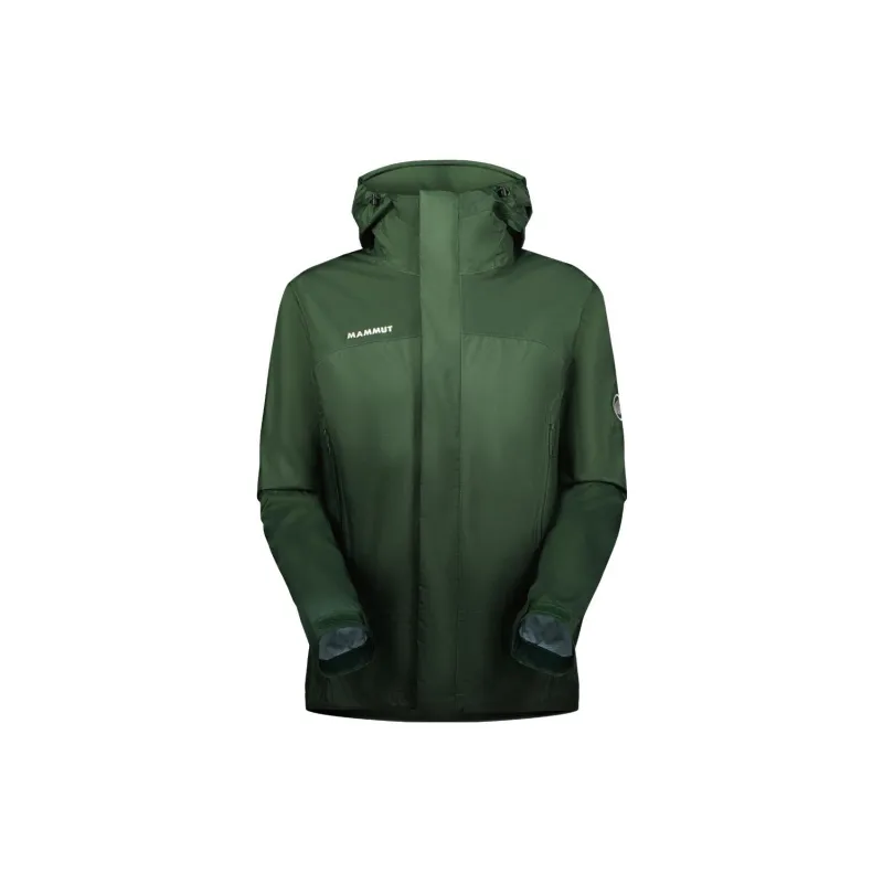 MAMMUT Microlayer 2.0 HS Water-Resistant Windbreaker Jacket Unisex Forest Green With Free Necklaces-1