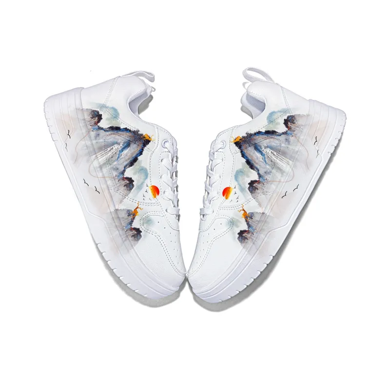 Cold Cicadas Yesterday Breathable Lightweight Low Top Casual Shoes Unisex White-3