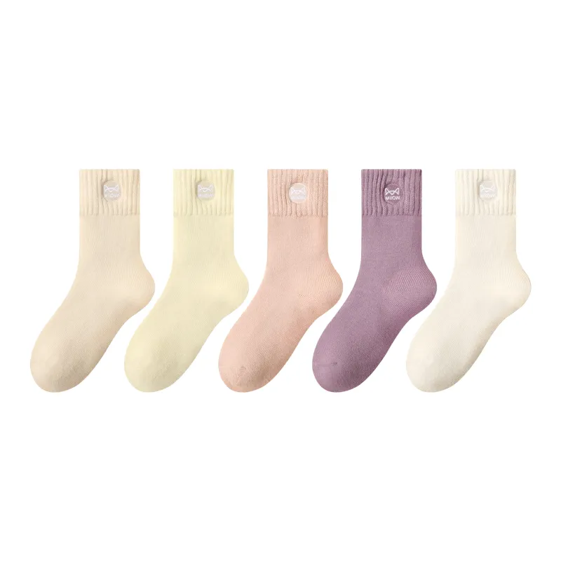 MIIOW Mid Calf Socks Women's Combo Set-13