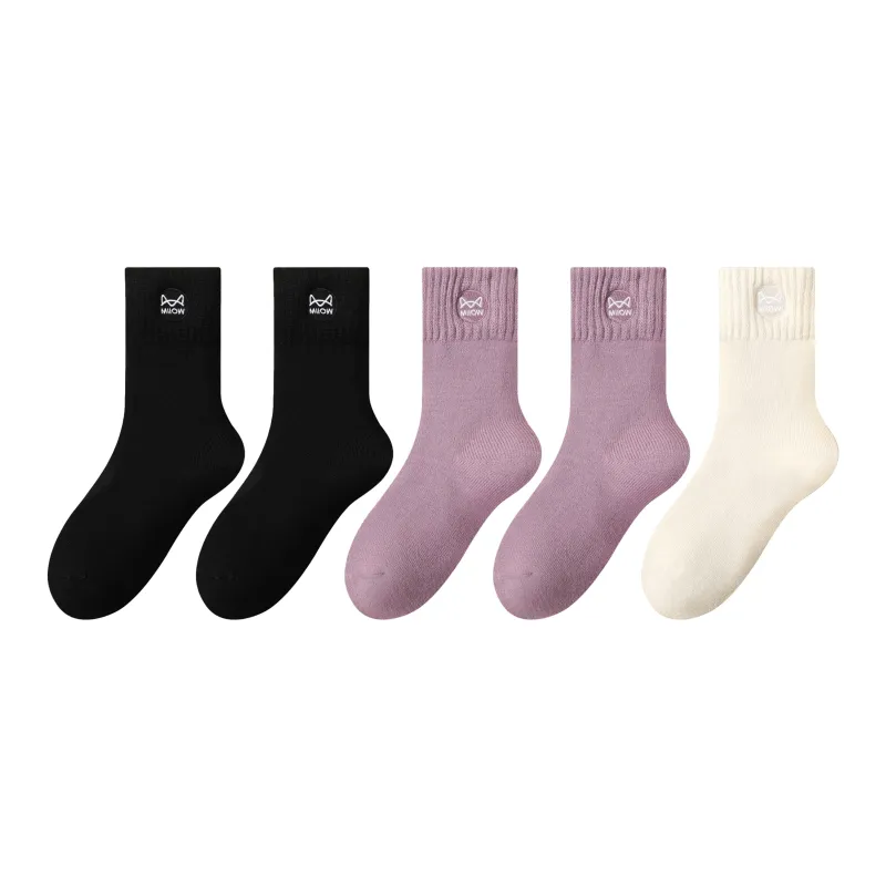 MIIOW Mid Calf Socks Women's Combo Set-8