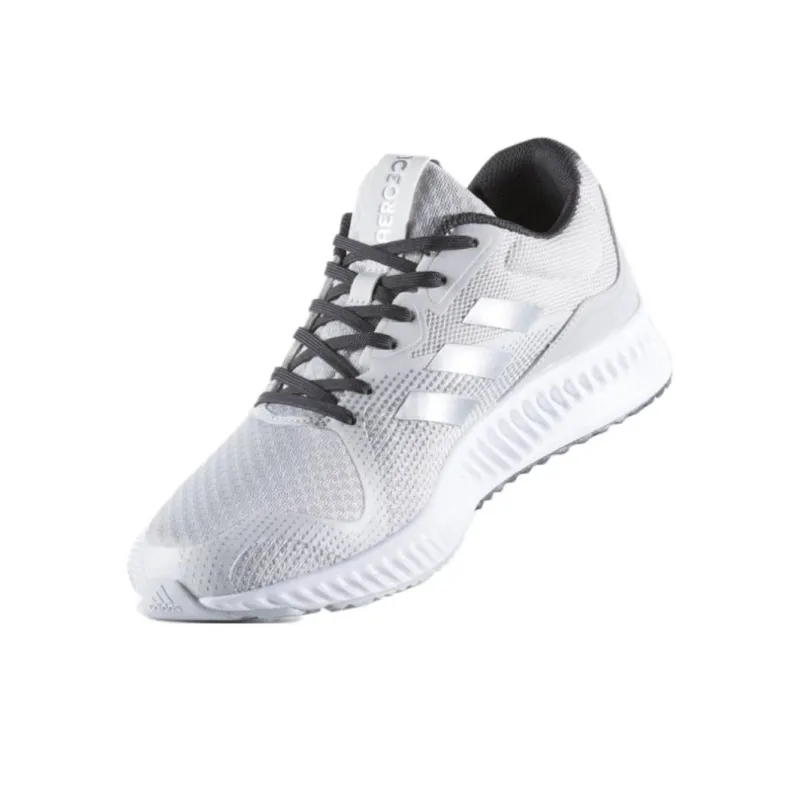 Adidas Aerobounce Anti Slip Wear Resistant Low Top Casual Running Shoes Men's White Gray-2