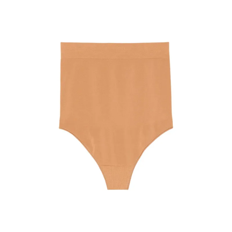 Victoria's Secret SeamlessShaping™ High-Waist Thong Panty / Toffee Underpants Women's 1 Pack Milk Candy-0