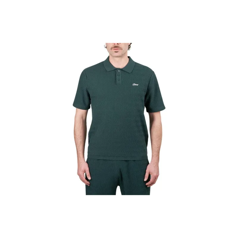 Dime MTL SS24 Polo Shirt Unisex Forest Green-2
