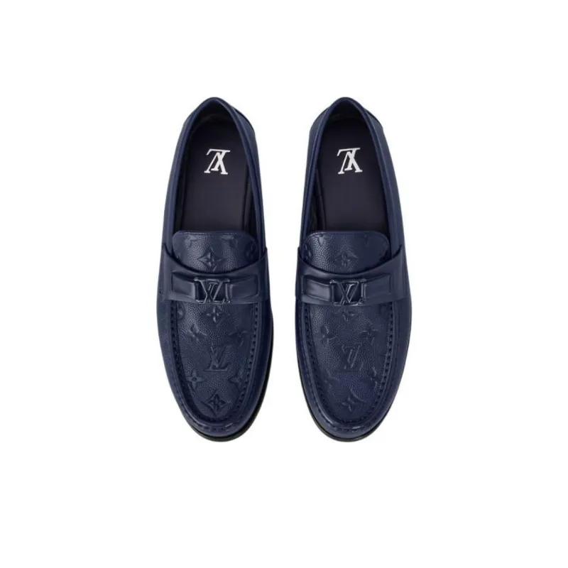LOUIS VUITTON Major Loafers Men's Blue-3