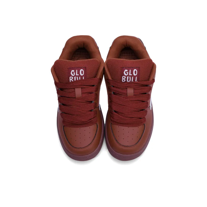 GLO BULL Skateboard Shoes Unisex Low Top Dark Red-3