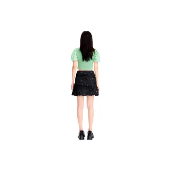 LULUALWAYS Casual Short Skirts Women's Black