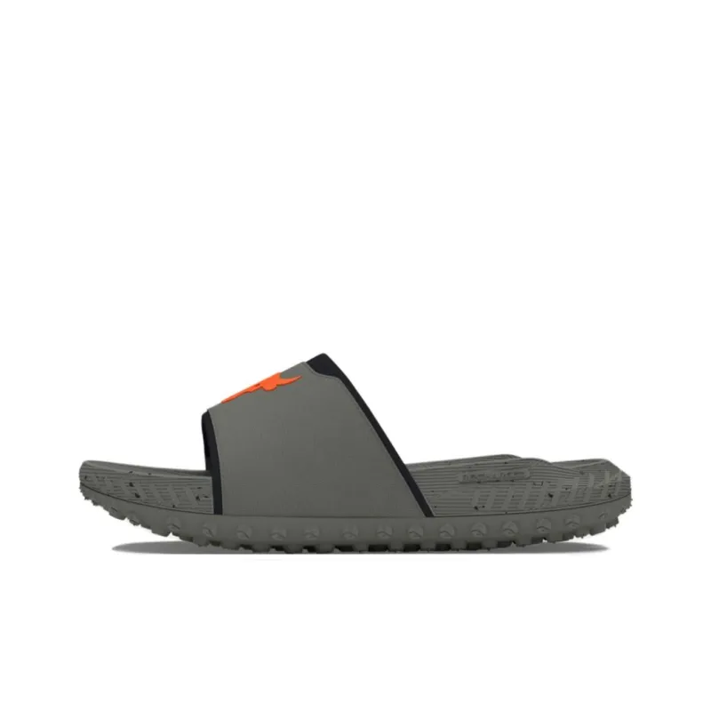 Under Armour Project Rock 3 Slip Resistant Quick Dry Slide Slippers Unisex Black Gray Color-0