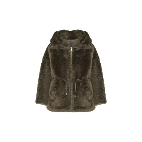 Yves Salomon Furs Women's Olive Green