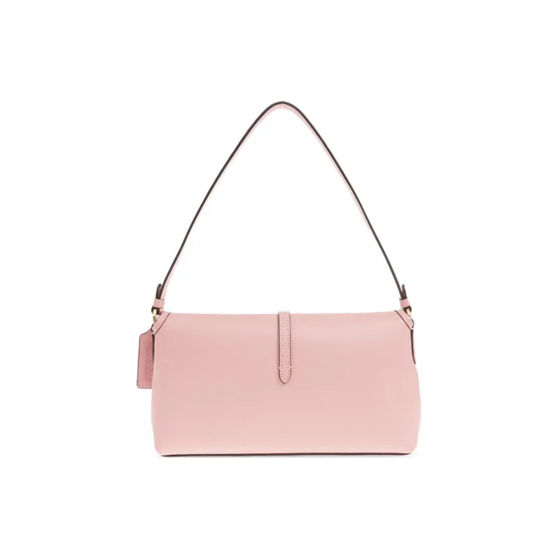 COACH Hamptons Cow Leather Shoulder Bag, Crossbody Bag, Handbag Medium Size Women's Pink-1