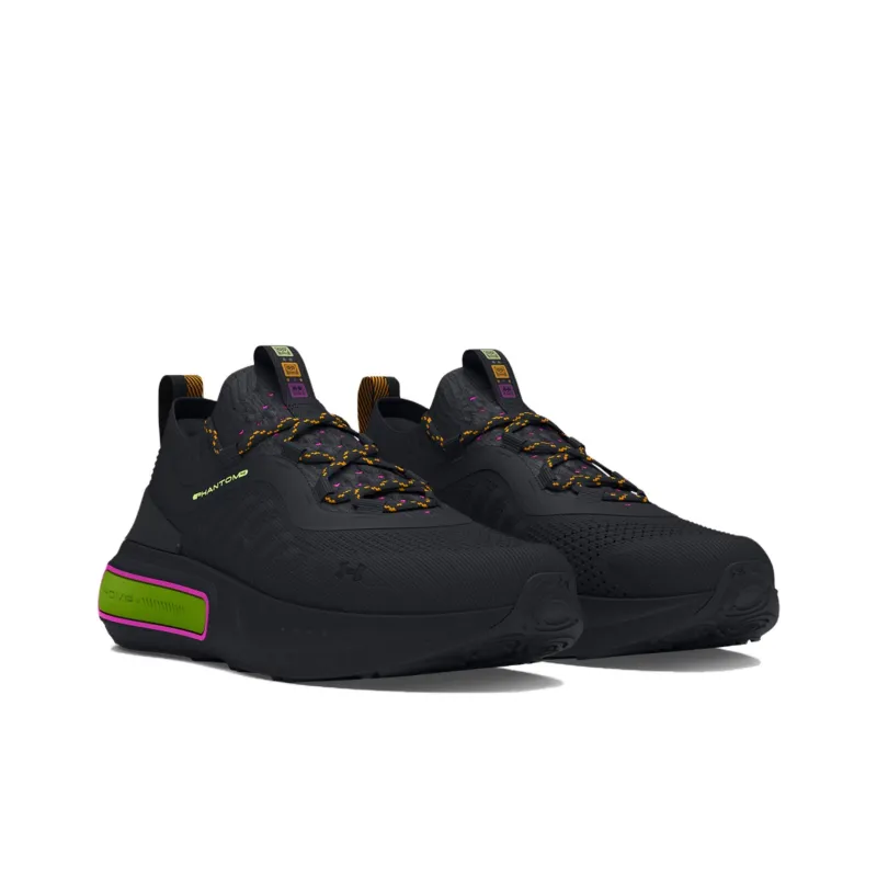 Under Armour Phantom 4 Slip Resistant Low Top Casual Shoes Unisex Black-2
