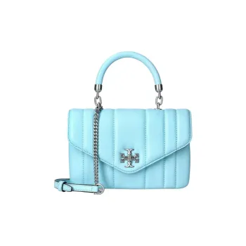 TORY BURCH Kira Leather Shoulder Bag, Crossbody Bag, Handbag Mini Women's Blue