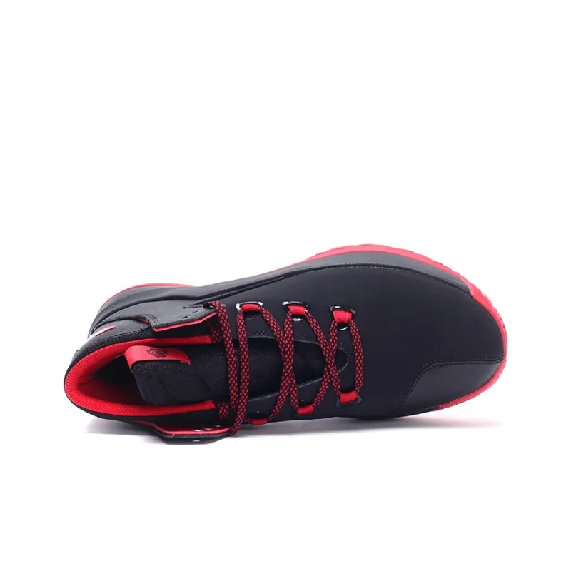 Adidas D Rose Menace 2 Anti Slip Wear Resistant Mid Top Basketball Shoes Men's Black Red-3
