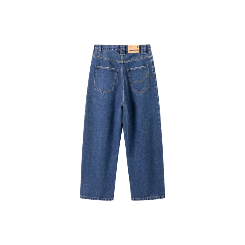 NewJnxs Jeans Unisex Washed Dark Blue-1